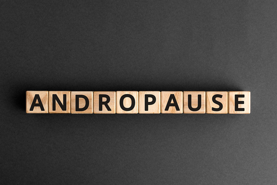 Scrabble tiles spelling Andropause